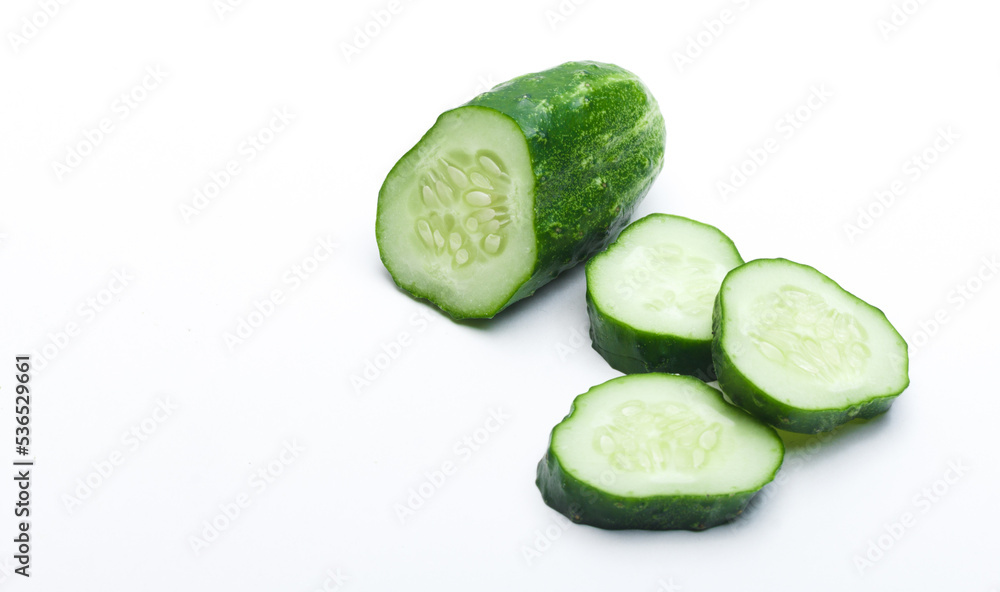 cucumber on white background cucumber on white background