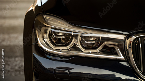 Adaptive LED Headlights, Modern Elegant Design of Necessary Car Technology for Safe Driving