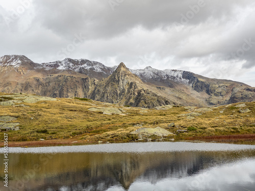 Landscape in Kurzras in South Tyrol, Italy photo