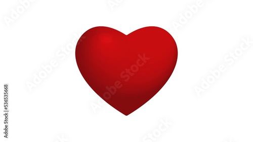Heart Icon Beating Looping Animation Transparent Background