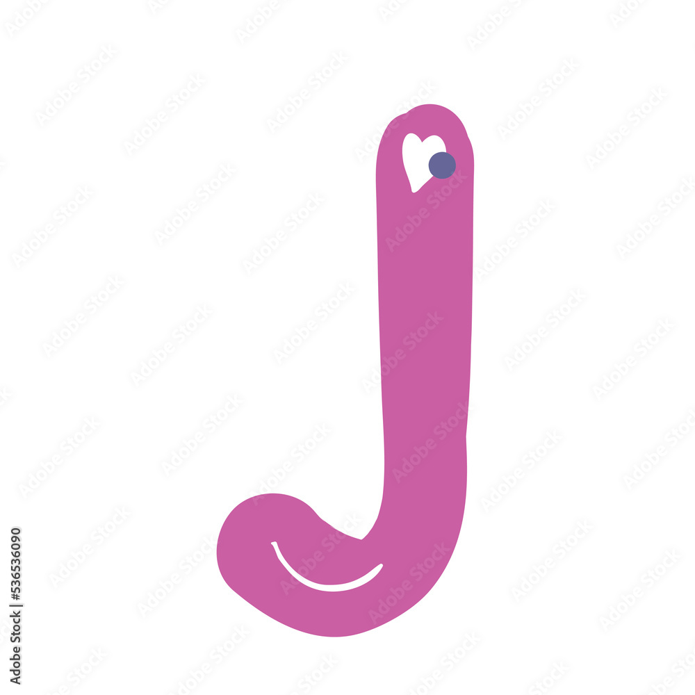 Cute cartoon-style alphabet letter. Graphic design element. Cute cartoon-style alphabet letter. Graphic design element.