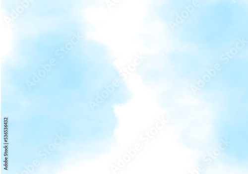 zima tło watercolor farby malować przezroczysty plama chmura rozbłysk akwarela ręczne papier obraz #536536432