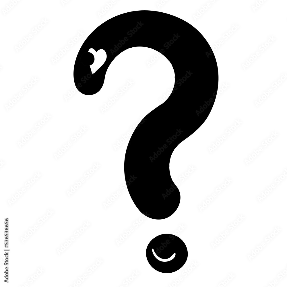 Cute question mark sign in cartoon style. Decorative design element. Cute question mark sign in cartoon style. Decorative design element.