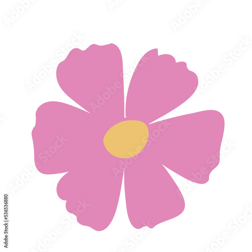 Flower illustration. Botanical decorative design element. 