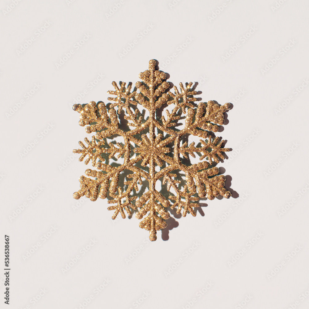 Golden snowflake, creative Christmas greeting card. Golden snowflake, creative Christmas greeting card.