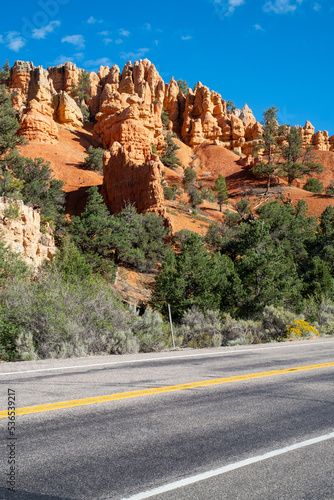 Road to Bryce Canyon National Park, Utah