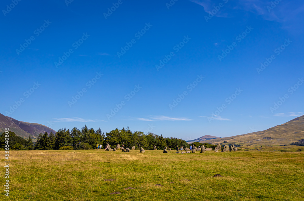 Obraz premium View of hills around Keswick in Lake District, a region and national park in Cumbria in northwest England