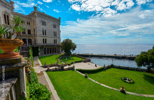 View in the park of Miramare castle, Trieste