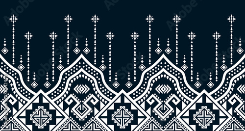 abstract ethnic pattern seamless design line white Aztec geometric background EP.67