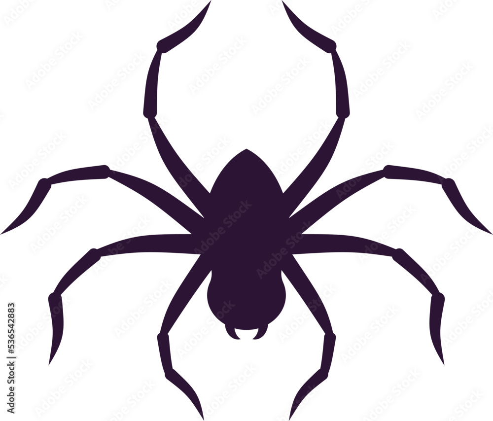 Spider Silhouette. Halloween design element. Flat vector Spider Silhouette. Halloween design element. Flat vector