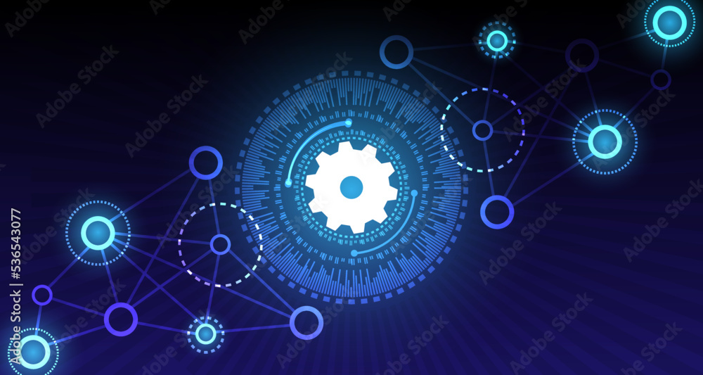 Vector illustration gear abstract technology of science background. Futuristic interface with geometric shapes. EP.2 Vector illustration gear abstract technology of science background. Futuristic interface with geometric shapes. EP.2