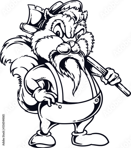 Plain Cartoon Squirrel Animal Vector Art