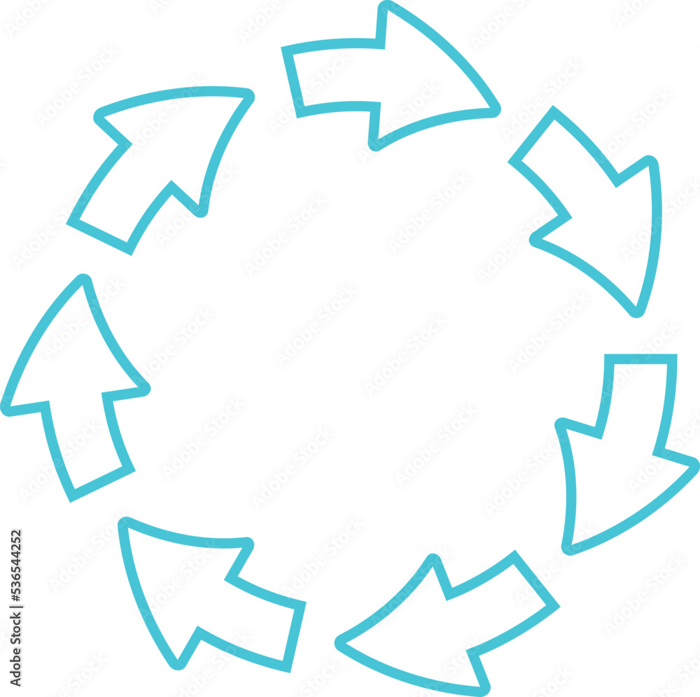 Contour circle arrows set vector illustration. Collection of blue and orange circular arrows, reuse or motion pictograms and reload or refresh icons for presentation, website or infographics Contour circle arrows set vector illustration. Collection of blue and orange circular arrows, reuse or motion pictograms and reload or refresh icons for presentation, website or infographics