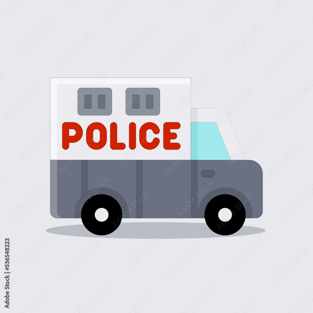 Art illustration icon logo flat cartoon transportation design symbol concept car of police Art illustration icon logo flat cartoon transportation design symbol concept car of police