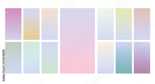 Modern Screen vector pastel gradient Background. Vibrant smooth soft color gradient for Mobile Apps, background Design. Bright Soft Color Gradient for mobile apps. 