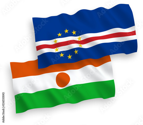 Wallpaper Mural Flags of Republic of the Niger and Republic of Cabo Verde on a white background Torontodigital.ca