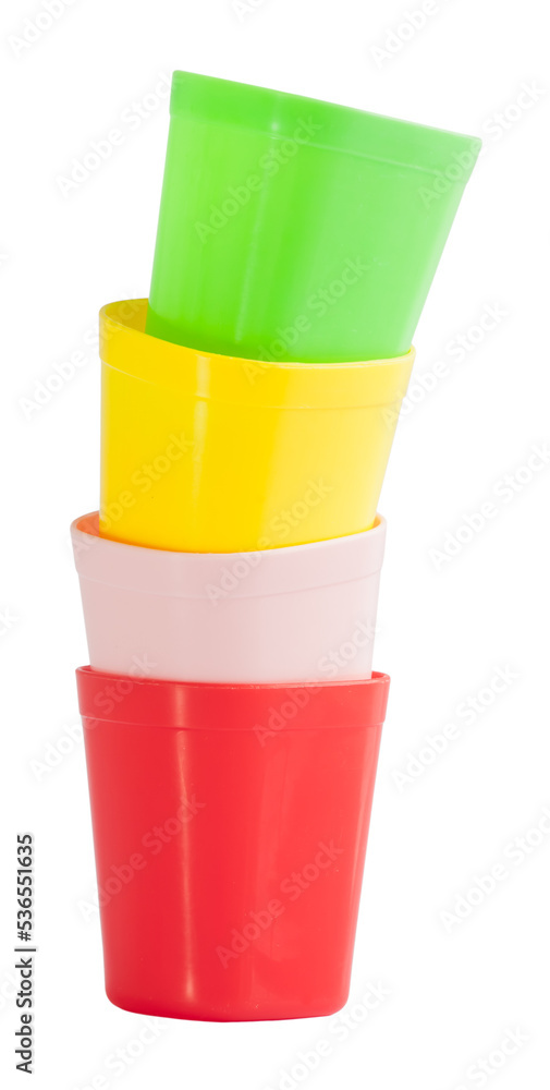 colorful plastic cups isolated and save as to PNG file colorful plastic cups isolated and save as to PNG file