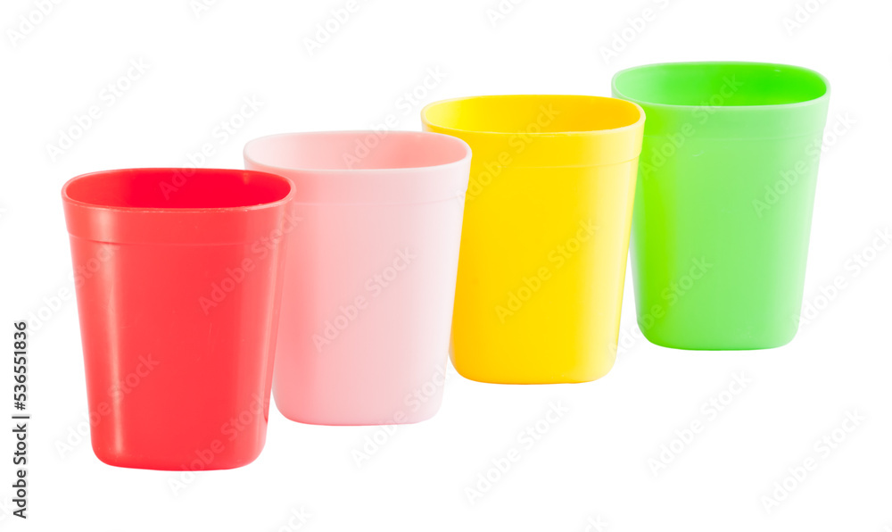 colorful plastic cups isolated and save as to PNG file colorful plastic cups isolated and save as to PNG file