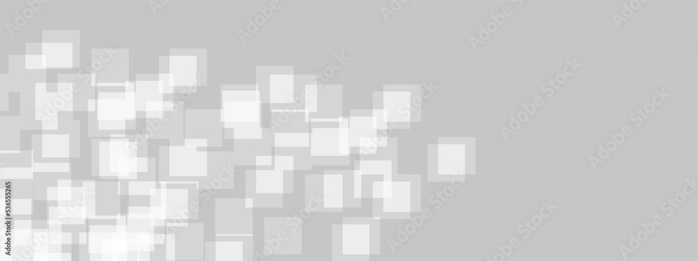 Abstract white and grey geometric overlapping square pattern, design of technology background with shadow. Vector illustration. You can use for add, poster, design artwork, template, banner, wallpaper Abstract white and grey geometric overlapping square pattern, design of technology background with shadow. Vector illustration. You can use for add, poster, design artwork, template, banner, wallpaper