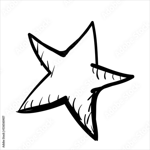 art illustration abstract hand draw vector symbol icon of star sign