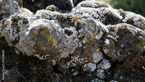 Kula Salihli Unesco Global Geopark. 
Black volcanic stones photo