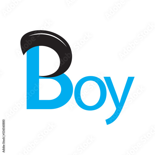 Letter Boy icon logo vector