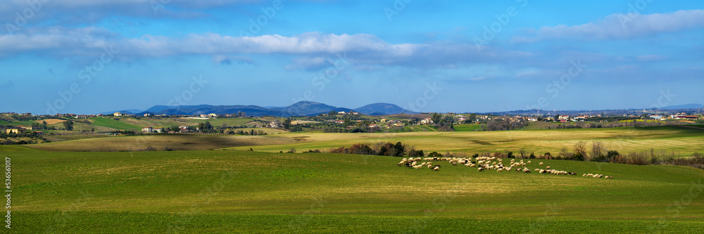 Paysage rural dans le centre de l'Italie