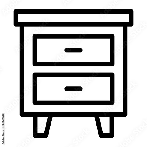 nightstand line icon