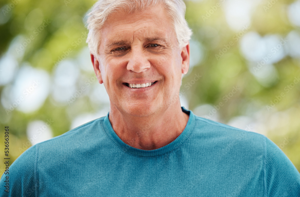 Health, fitness and exercise with a senior man outdoor in summer for wellness, training and enjoying retirement. Workout, healthy and happy with a face portrait of an elderly male athlete in nature Health, fitness and exercise with a senior man outdoor in summer for wellness, training and enjoying retirement. Workout, healthy and happy with a face portrait of an elderly male athlete in nature