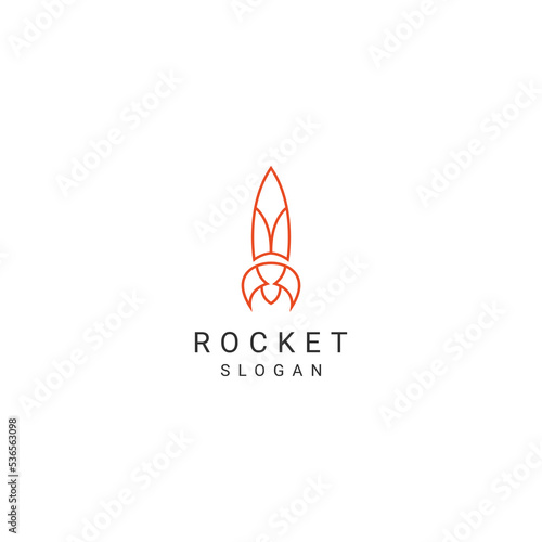 Rocket logo desing icon vector
