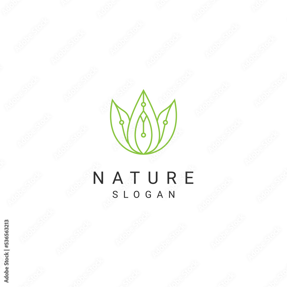 Nature logo desing icon vector