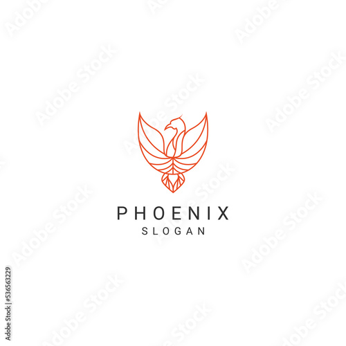 Phoenix logo desing icon vector