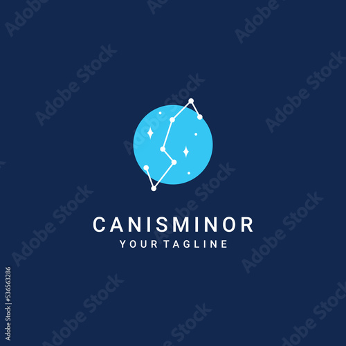 Canis minor logo desing icon vector