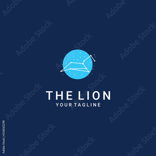The lion logo desing icon vector