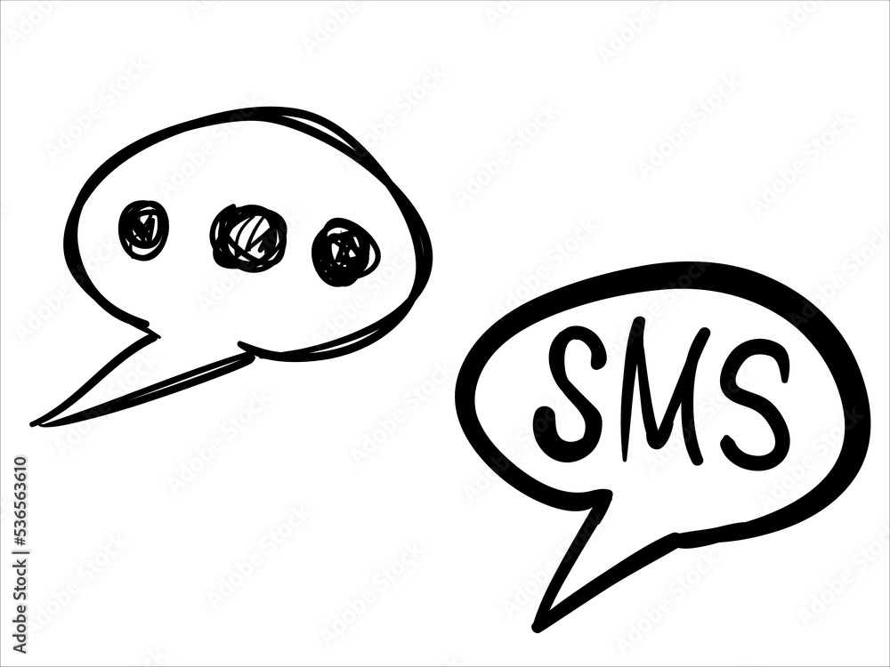 art illustration hand draw vector symbol icon of chat notification social media bubble art illustration hand draw vector symbol icon of chat notification social media bubble