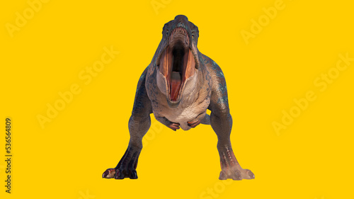 acrocanthosaurus isolated on blank background photo