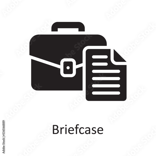 Briefcase Vector Solid Icon Design illustration. Banking and Payment Symbol on White background EPS 10 File