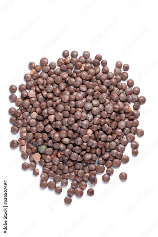 Black Lentils (Black masoor Dal). Lentils on white background Black Lentils (Black masoor Dal). Lentils on white background