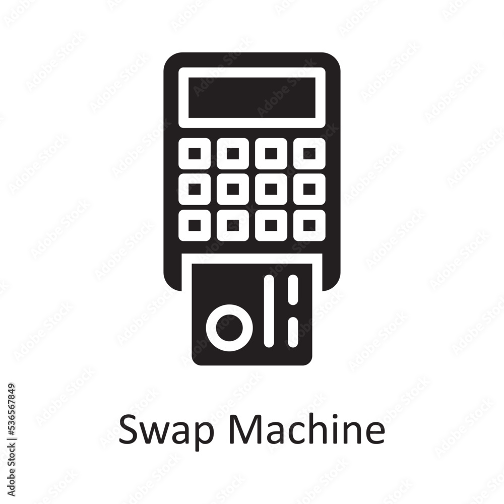 Swap Machine Vector Solid Icon Design illustration. Banking and Payment Symbol on White background EPS 10 File Swap Machine Vector Solid Icon Design illustration. Banking and Payment Symbol on White background EPS 10 File