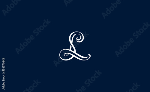 S and L monogram logo illustration. Vector simple typography initial. Modern classic typeface 