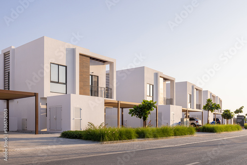 Fotografering View of modern homes in United Arab Emirates