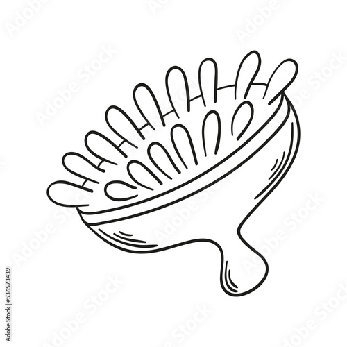 Doodle body massager isolated on a white background. Hand drawn  simple outline illustration. It can be used for decoration of textile  paper.