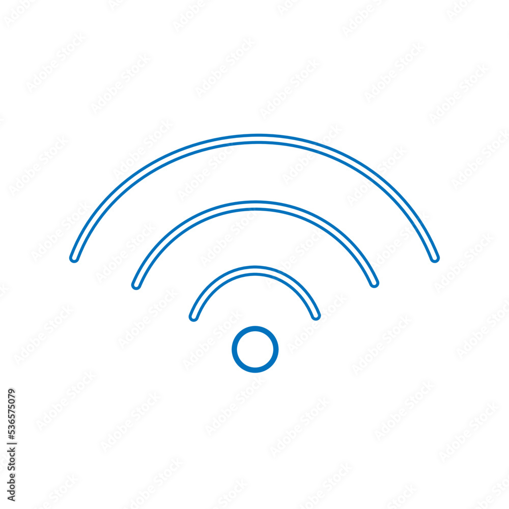 wireless network icon - blue wireless network icon - blue
