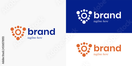 Circle Shape Shield Cyber Tech Security Data Computer Protection Safety Guard Privacy Logo Design Vector Minimalist Modern Technology Brand Business Company