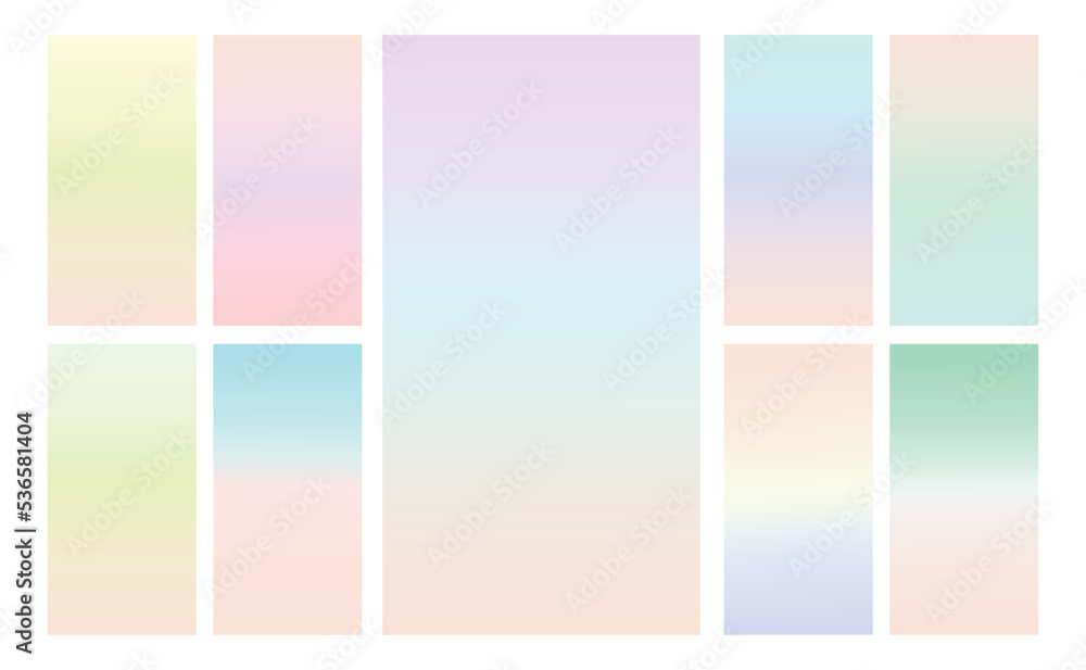 Fototapeta premium Modern Screen vector multicolor pastel gradient Background. Vibrant smooth soft color gradient for Mobile Apps, background Design. Bright Soft Color Gradient for mobile apps. 