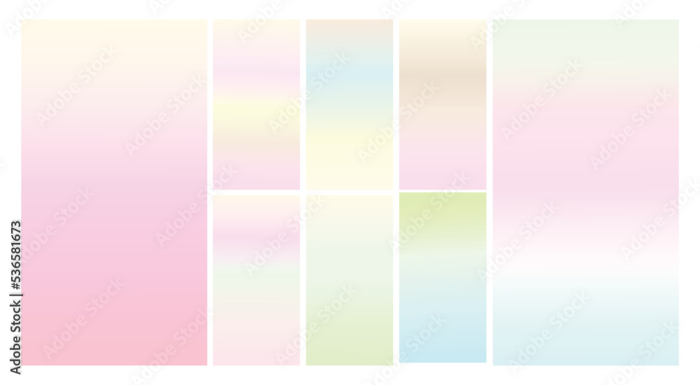 Modern Screen vector multicolor pastel gradient Background. Vibrant smooth soft color gradient for Mobile Apps, background Design. Bright Soft Color Gradient for mobile apps.
