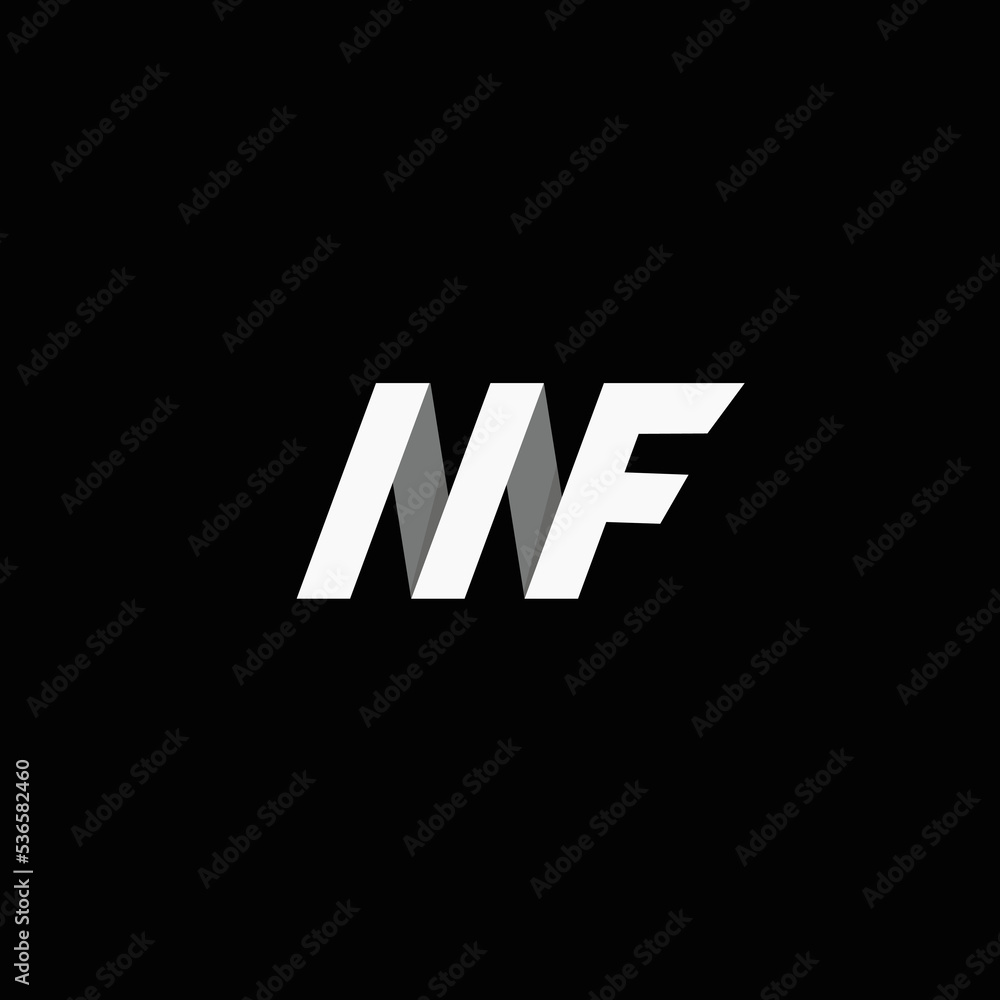 MF logo font , MF monogram logo , modern logo concept
