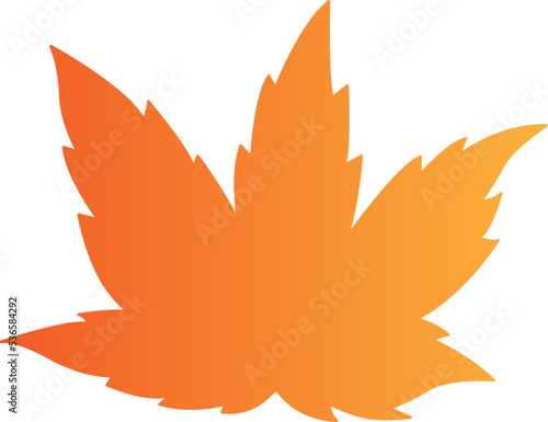 Maple Leaf Silhouettes Gradient Decoration