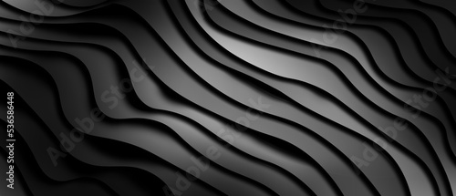 Abstract grey wavy ribbons background