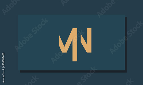 Alphabet letters Initials Monogram logo MN, NM, M and N